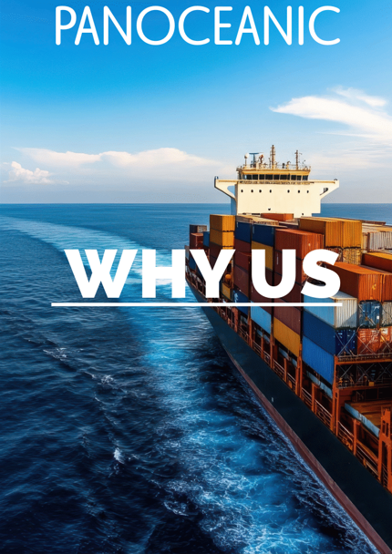 Container vessel sailing on open blue sea with stacked cargo containers
